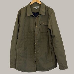ROAMERS Quilted Jacket Men's XL Olive Green Water Repellent Button Up Shacket